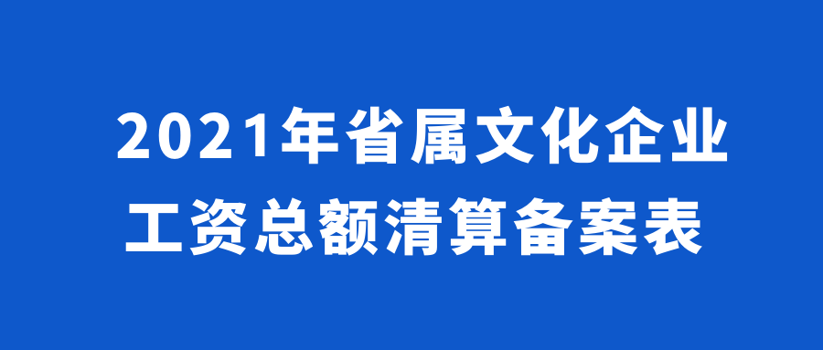 2021年省屬文化企業(yè)工資總額清算備案表
